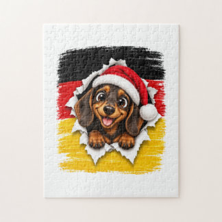 Quebra-cabeça Cachorro-salsicha de Natal alemão