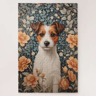 Quebra-cabeça Cachorro Terrier Jack Russell Fofo Inspirado em Wi