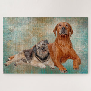 Quebra-cabeça Cachorros Adoráveis Na Arte
