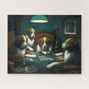Quebra-cabeça Cachorros da era vitoriana tocando pôquer por Cool