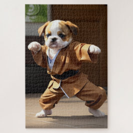 Quebra-cabeça cachorros-mestres do kung-fu