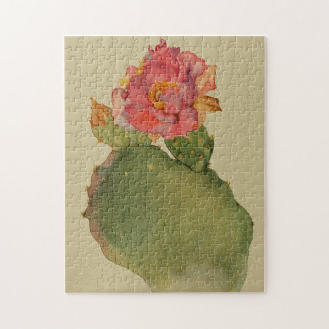 Quebra-cabeça Cacto Flor de Acuarela Margaret Armstrong Floral (Vertical)