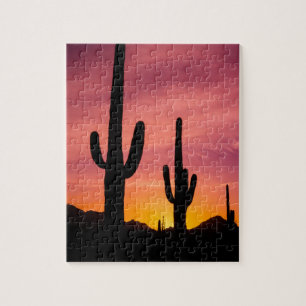 Quebra-cabeça Cacto Saguaro ao nascer do sol, Arizona