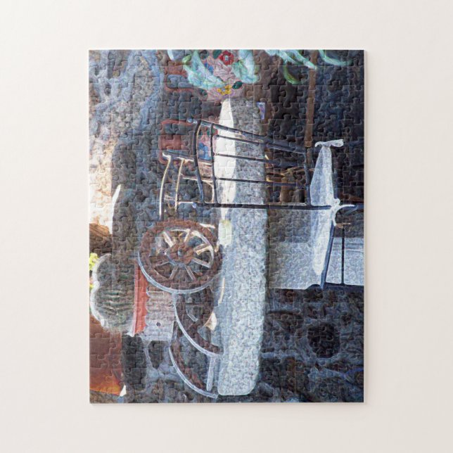 Quebra-cabeça Cactos numa Mesa de pedra (Vertical)