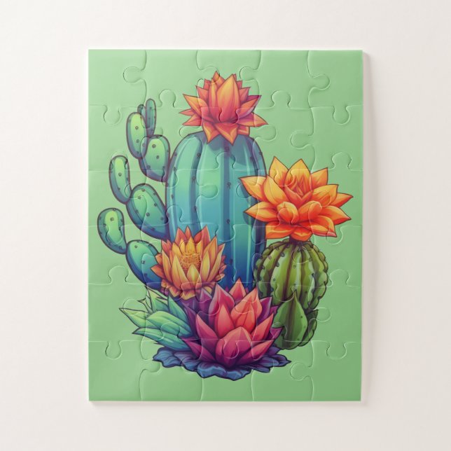 Quebra-cabeça Cactus bonito (Vertical)