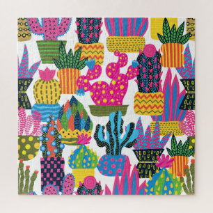 Quebra-cabeça Cactus Bonito: Divertimento Colorido