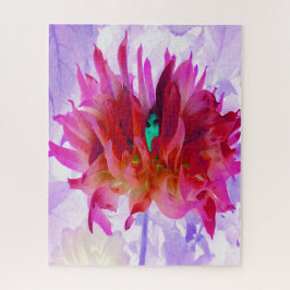 Quebra-cabeça Cactus Dahlia Vermelho e Rosa Quente