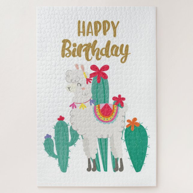 Quebra-cabeça Cactus Happy Birthday (Vertical)