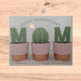 Quebra-cabeça Cactus Mãe Dia de as mães De Planta Familiar Jigse