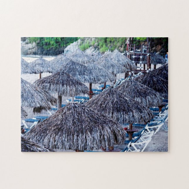 Quebra-cabeça Cadeiras e abrigos de praia (Horizontal)