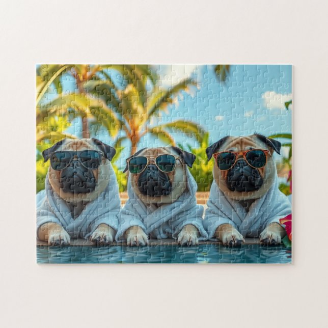 Quebra-cabeça Cães de férias (Horizontal)