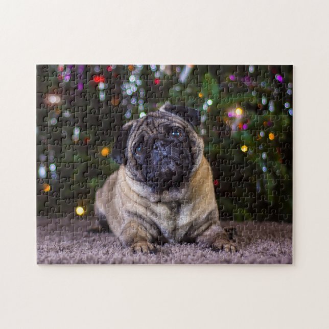 Quebra-cabeça Cães Pug. (Horizontal)