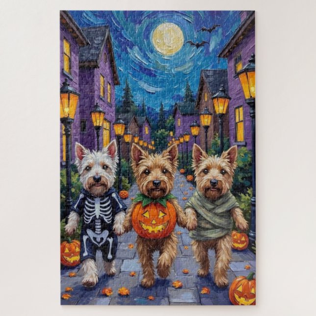 Quebra-cabeça Cães Wheaten Terrier em Fantasias de Halloween (Vertical)