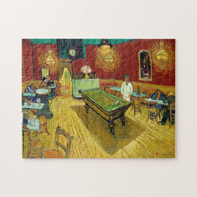 Quebra-cabeça Café da Noite - Pintura de Vincent van Gogh (Horizontal)