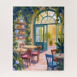Quebra-cabeça Café do Jardim | Pintura em Aquarela Botânica