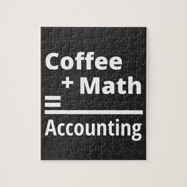 Quebra-cabeça Café + Matemática = Contabilidade (Vertical)