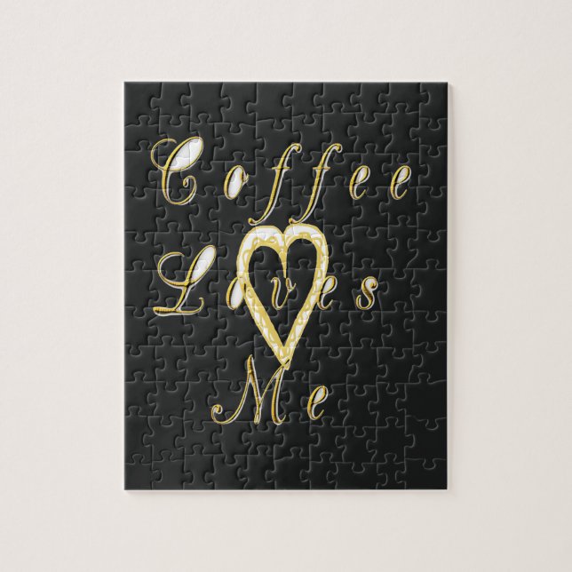 Quebra-cabeça Café me ama. (Vertical)