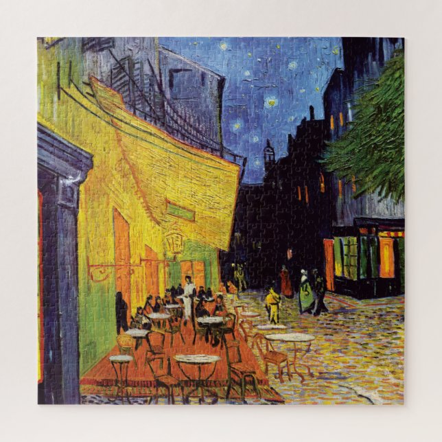 Quebra-cabeça Café Terrace à noite por Vincent Van Gogh (Vertical)