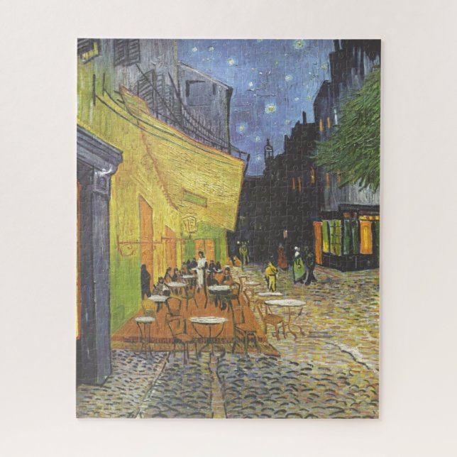 Quebra-cabeça Cafe Terrace na Night Van Gogh (Vertical)