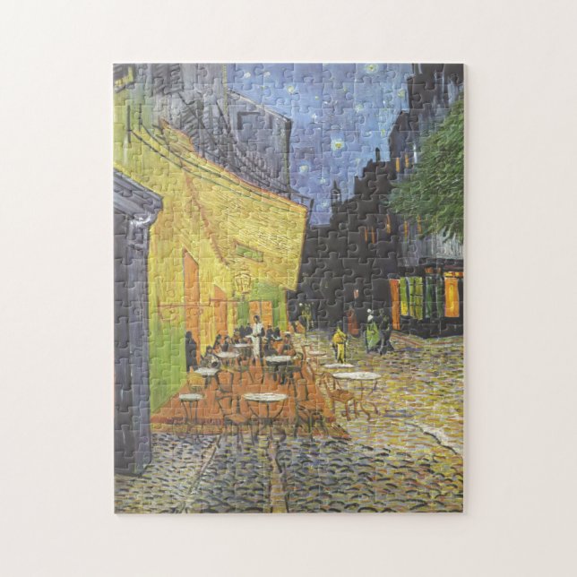 Quebra-cabeça Cafe Terrace na Night Van Gogh (Vertical)