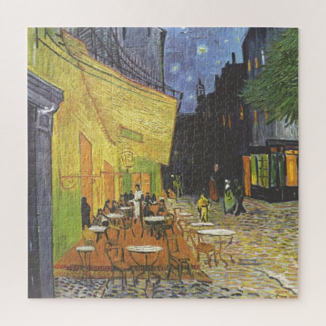 Quebra-cabeça Cafe Terrace na Night Van Gogh (Vertical)