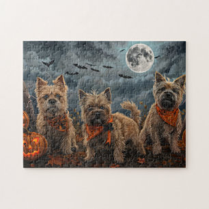 Quebra-cabeça Cairn Terrier Halloween Assustador