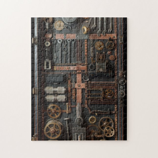 Quebra-cabeça Caixa de ferramentas complexa steampunk (Vertical)