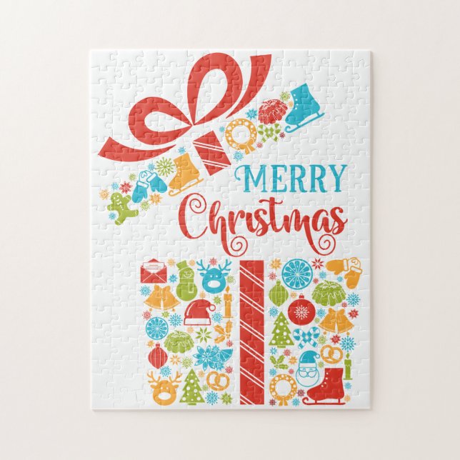 Quebra-cabeça Caixa de Surpresa de Natal (Vertical)