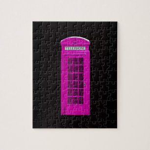 Quebra-cabeça Caixa de telefone cor-de-rosa de Londres