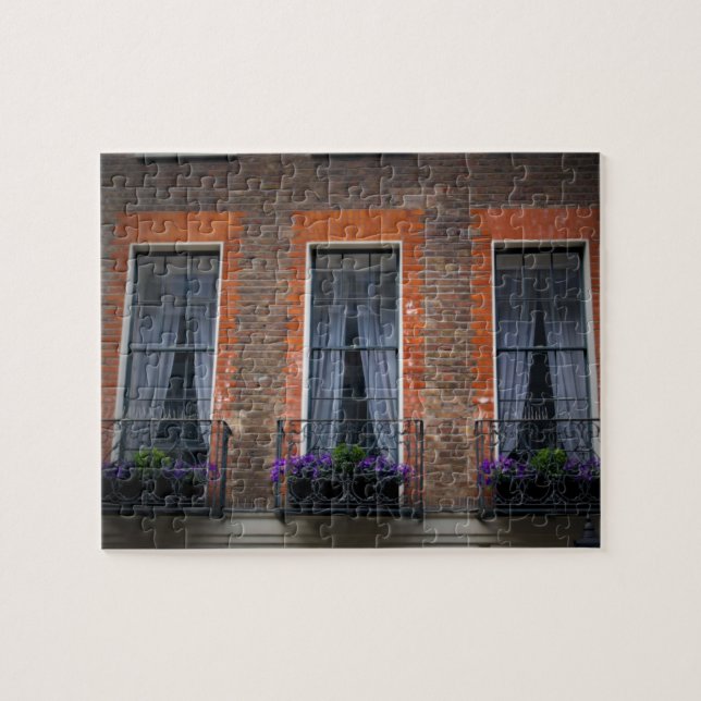 Quebra-cabeça Caixas de janelas de Londres - 8x10 - 110 pc (Horizontal)
