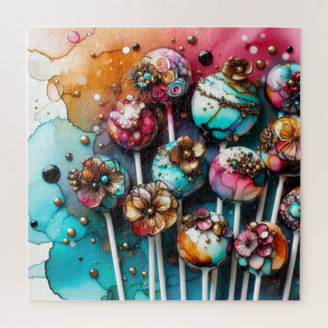 Quebra-cabeça Cake Pops Tinta Alcoólica (Vertical)