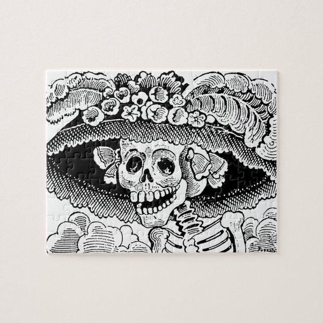 Quebra-cabeça Calavera Garbancera (Catrina) por José Posada (Horizontal)