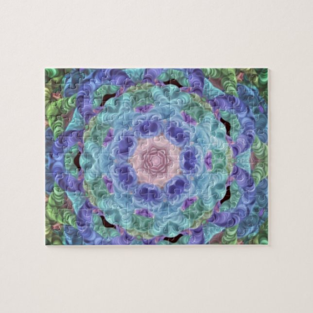 Quebra-cabeça Caleidoscópio em azul... (Horizontal)