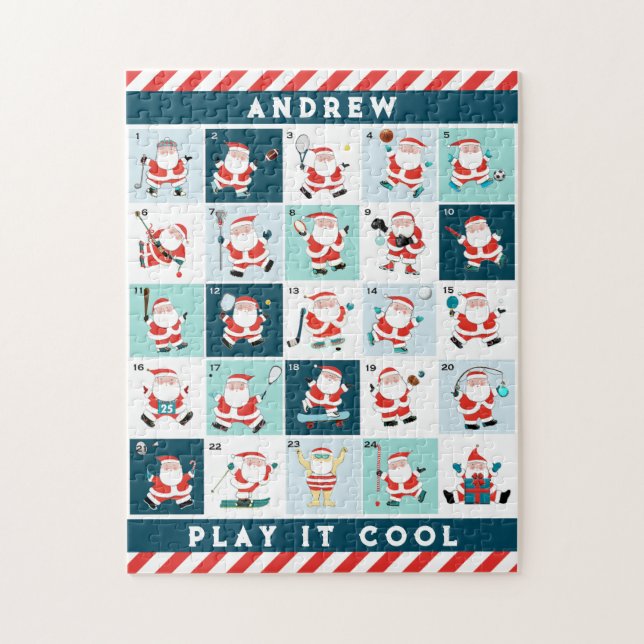 Quebra-cabeça Calendário Avançado de Natal Esportivo Quebra-cabe (Vertical)