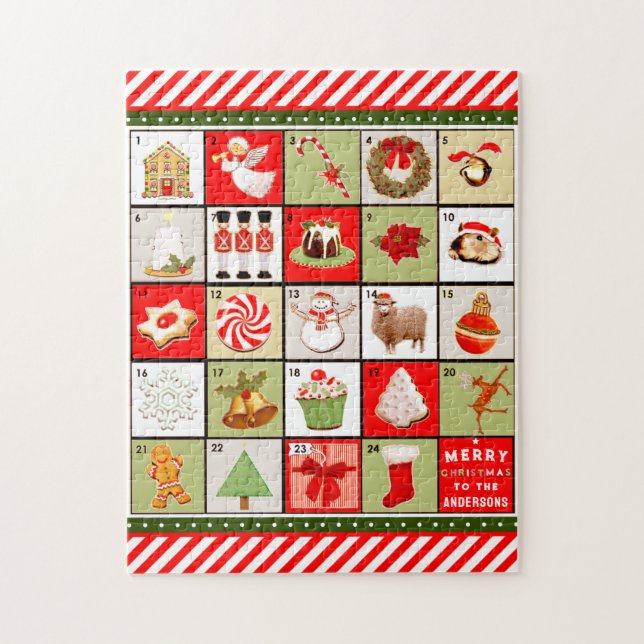 Quebra-cabeça Calendário do Advento de Natal (Vertical)
