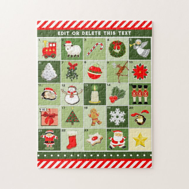 Quebra-cabeça Calendário do Advento de Natal (Vertical)
