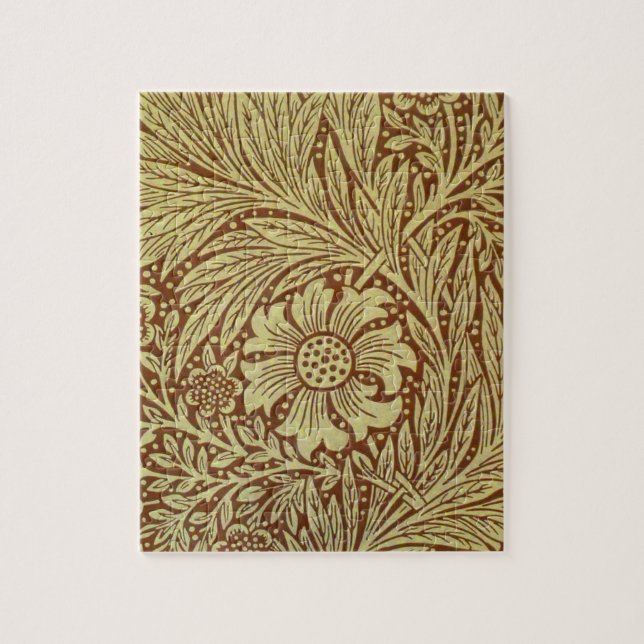 Quebra-cabeça Calêndula Padrão de Flor Antiga William Morris (Vertical)