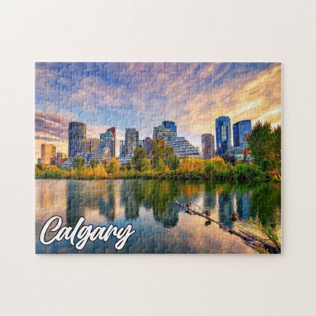 Quebra-cabeça Calgary Skyline, Alberta, Canadá (Horizontal)