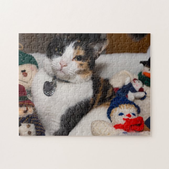Quebra-cabeça Calico E Snowmen (Horizontal)