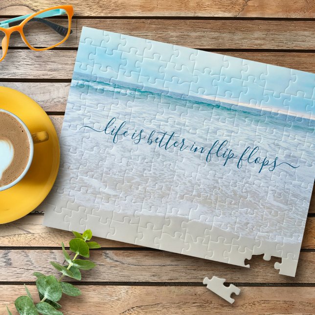 Quebra-cabeça California Beach Waves Life Is Melhor Em Sacudir F (Criador carregado)