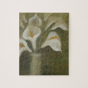 Quebra-cabeça Calla Corta Flores Em Vaso Artístico-Vazio