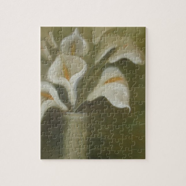 Quebra-cabeça Calla Corta Flores Em Vaso Artístico-Vazio (Vertical)