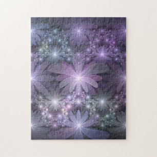 Quebra-cabeça Cama de Flores Arte Fractal Abstrato Brilhante e M