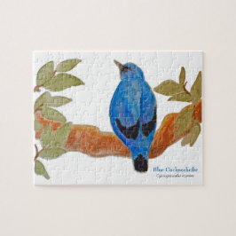 Quebra-cabeça Camarão-Caco Azul no Pássaro de Aquarela