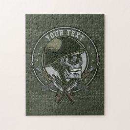 Quebra-cabeça Câmera Militar Personalizada Caveira de Soldado e 