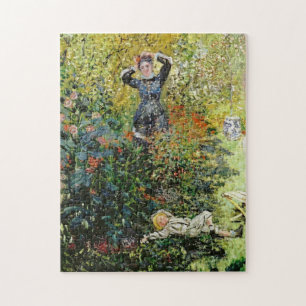 Quebra-cabeça Camille & Jean no Jardim Argenteuil Monet Fine Art