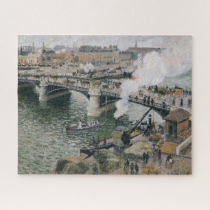 Quebra-cabeça Camille Pissarro Pont Boieldieu na Pintura de Roue