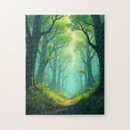 Quebra-cabeça Caminhar na floresta esmeralda