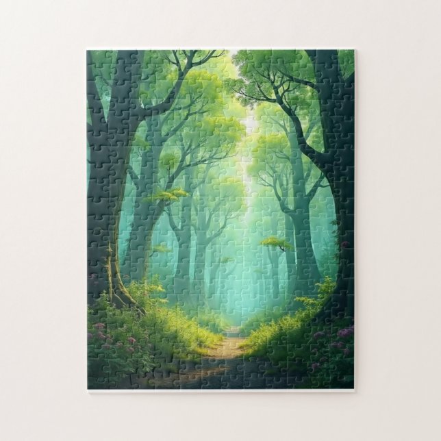 Quebra-cabeça Caminhar na floresta esmeralda (Vertical)