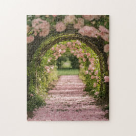 Quebra-cabeça Caminho de Jardim com Arco Floral Romântico para M